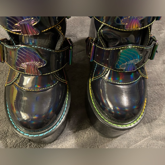 YRU Dune Mushroom Holographic Platform Boots Size 9 - Picture 5 of 9